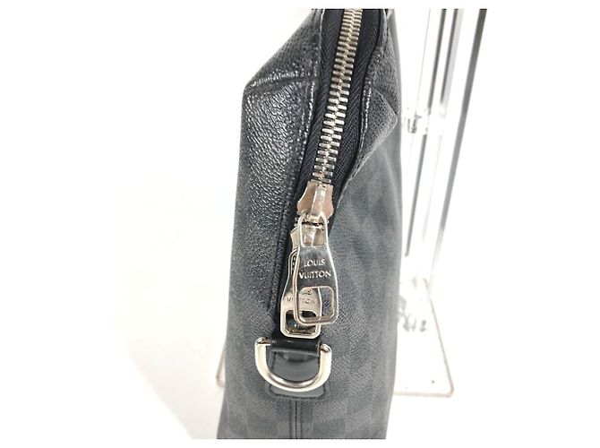 Borsa Port Document Jour Louis Vuitton Damier Graphite Nero - vista 5