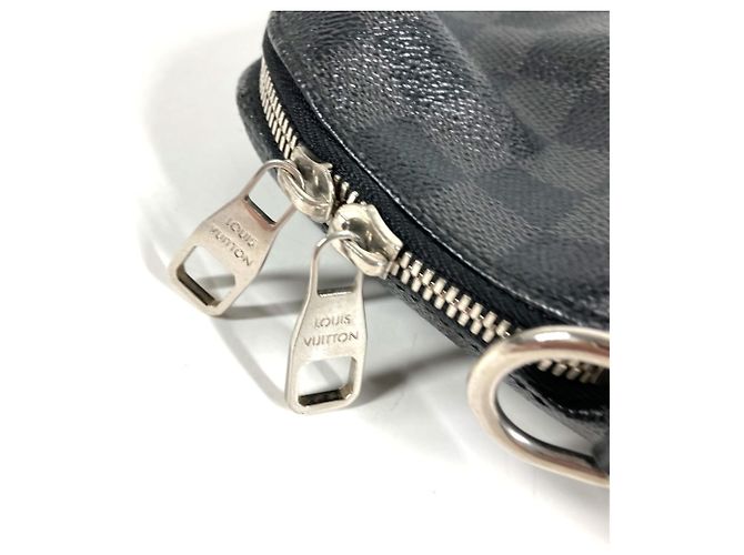 Borsa Port Document Jour Louis Vuitton Damier Graphite Nero - vista 9