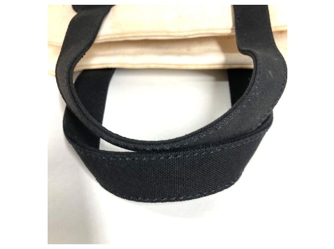 Borsa Tote CHANEL CC Coco Mark Logo Marshmallow Nero Bianco - vista 10