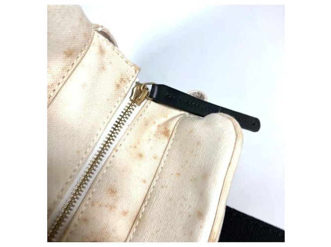 Borsa Tote CHANEL CC Coco Mark Logo Marshmallow Nero Bianco - vista 12