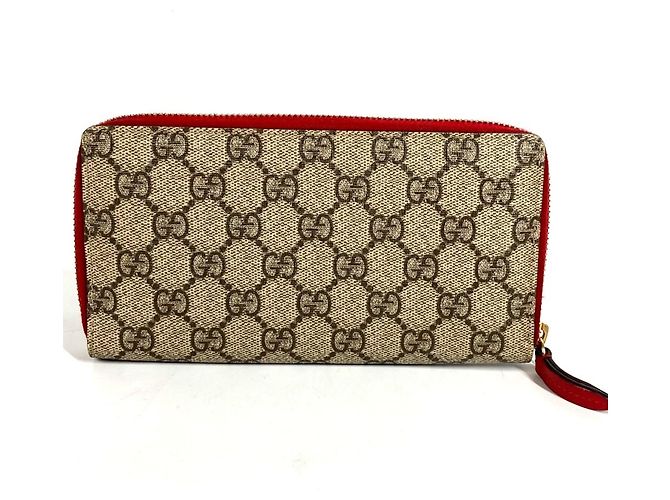 Cartera larga Gucci GG Supreme Bosco Roja Beige - vista 2