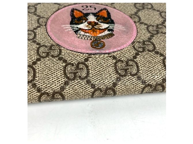 Cartera larga Gucci GG Supreme Bosco Roja Beige - vista 5