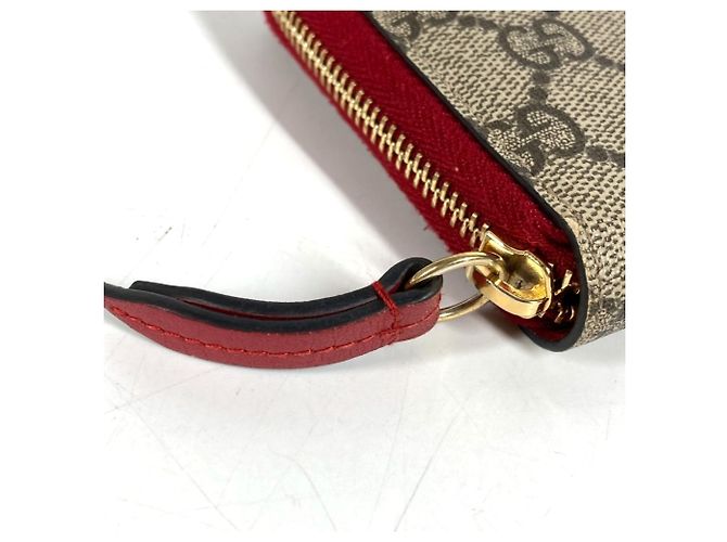 Cartera larga Gucci GG Supreme Bosco Roja Beige - vista 6