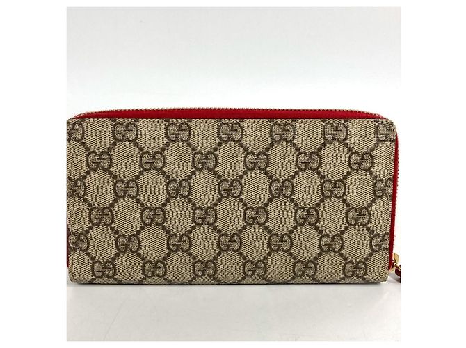 Cartera larga Gucci GG Supreme Bosco Roja Beige - vista 9
