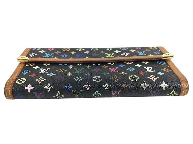 Louis Vuitton Monogram Multicolore Tri-fold Wallet Black - view 2