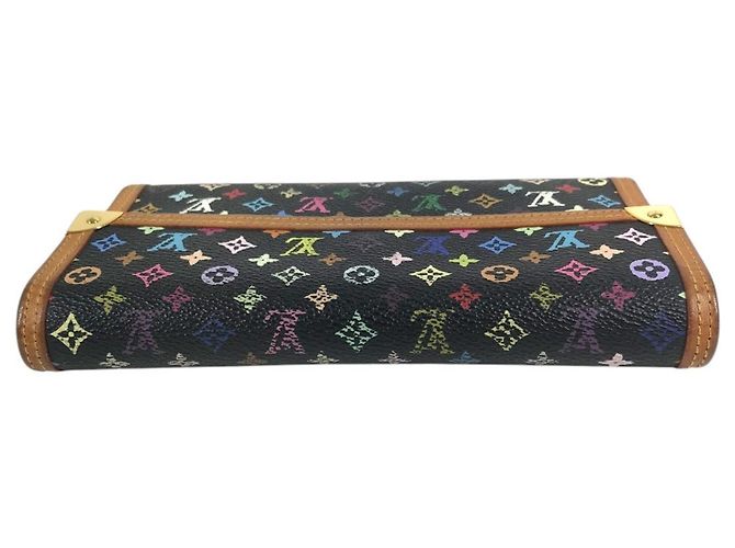 Louis Vuitton Monogram Multicolore Tri-fold Wallet Black - view 3