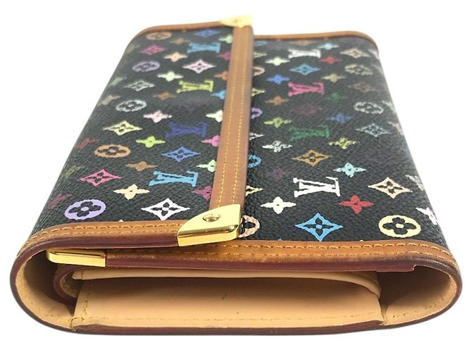 Louis Vuitton Monogram Multicolore Tri-fold Wallet Black - view 4