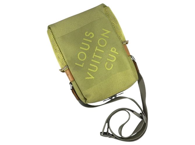 Borsa a tracolla Louis Vuitton Damier Geant Weatherly Giallo - vista 6