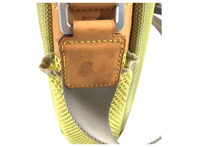 Borsa a tracolla Louis Vuitton Damier Geant Weatherly Giallo - vista 7