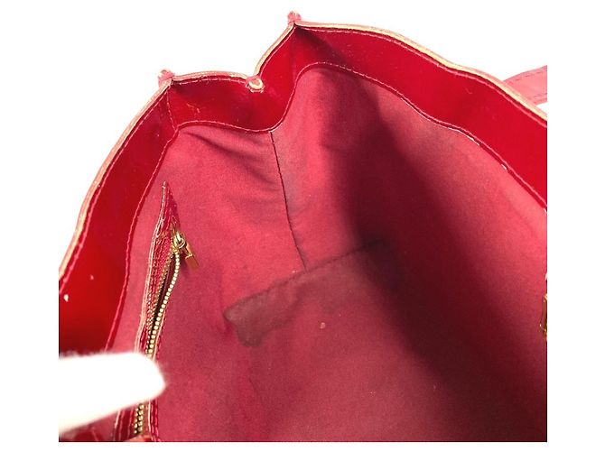 Borsa Tote Louis Vuitton Monogram Vernis Wilshire PM Rosso - vista 16