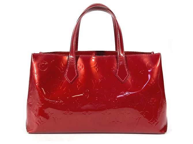 Borsa Tote Louis Vuitton Monogram Vernis Wilshire PM Rosso - vista 2