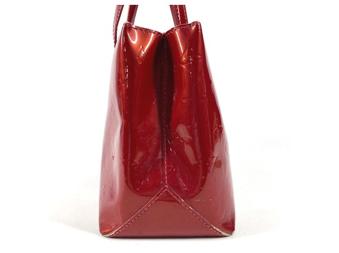 Borsa Tote Louis Vuitton Monogram Vernis Wilshire PM Rosso - vista 3