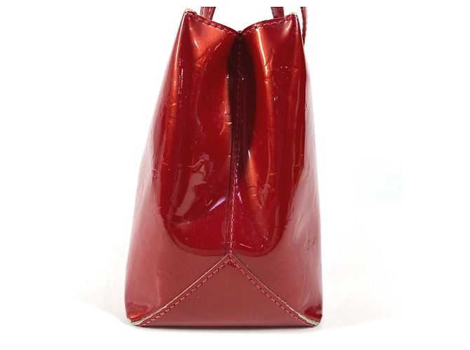 Borsa Tote Louis Vuitton Monogram Vernis Wilshire PM Rosso - vista 4