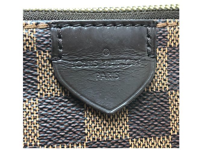 Borsa a tracolla Louis Vuitton Damier Kaisa Tote MM Marrone - vista 7