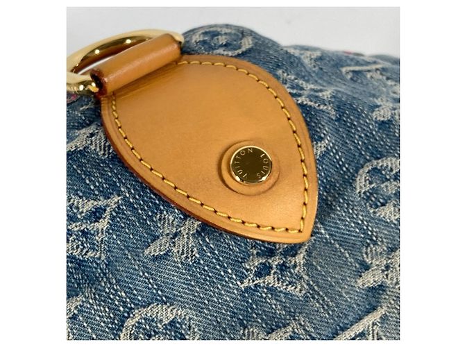 Borsa Tote Louis Vuitton Monogram Denim Gradient Sunburst PM Rosa Blu - vista 12