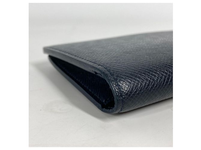 Louis Vuitton Taiga Portefeuille Brazza Long Wallet Blu navy - vista 5