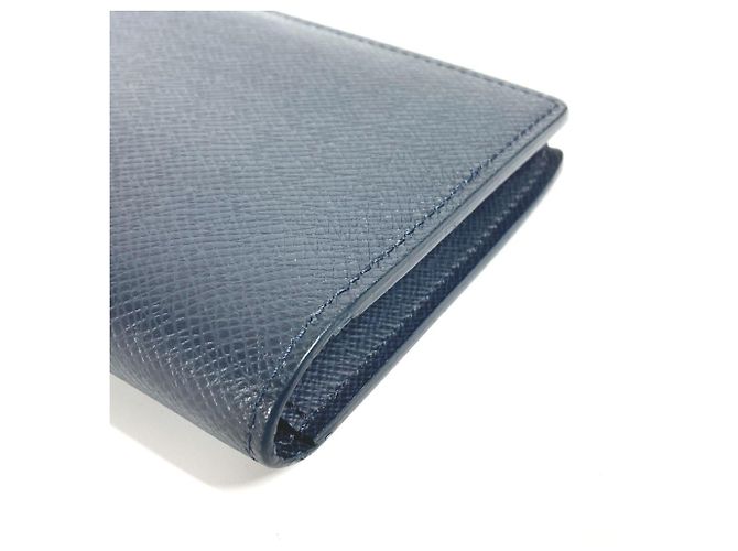 Louis Vuitton Taiga Portefeuille Brazza Long Wallet Blu navy - vista 6