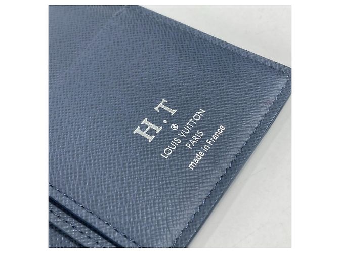 Louis Vuitton Taiga Portefeuille Brazza Long Wallet Blu navy - vista 8