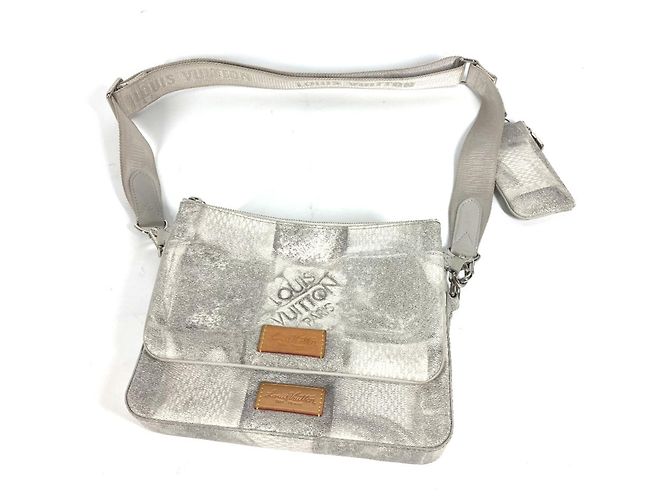 Borsa a Spalla Louis Vuitton Damier Salt Trio Marrone - vista 2