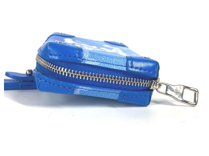 Portafoglio collana Soft Trunk Monogram Clouds Louis Vuitton Bianco Blu - vista 2