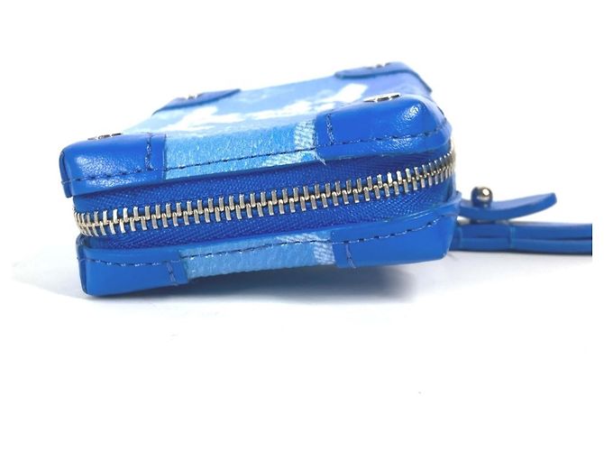 Portafoglio collana Soft Trunk Monogram Clouds Louis Vuitton Bianco Blu - vista 3