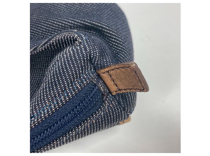 Borsa a tracolla Fendi Denim Rainbow Logo FF Blu Multicolore - vista 10