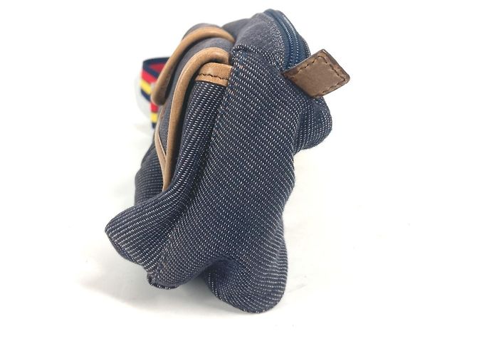 Borsa a tracolla Fendi Denim Rainbow Logo FF Blu Multicolore - vista 4