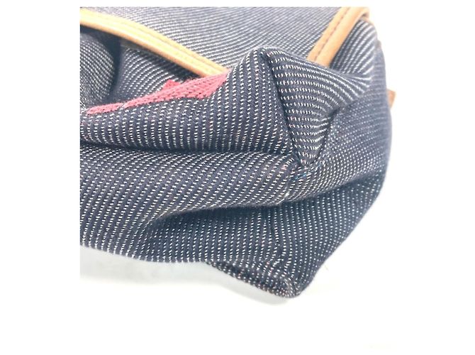 Borsa a tracolla Fendi Denim Rainbow Logo FF Blu Multicolore - vista 7