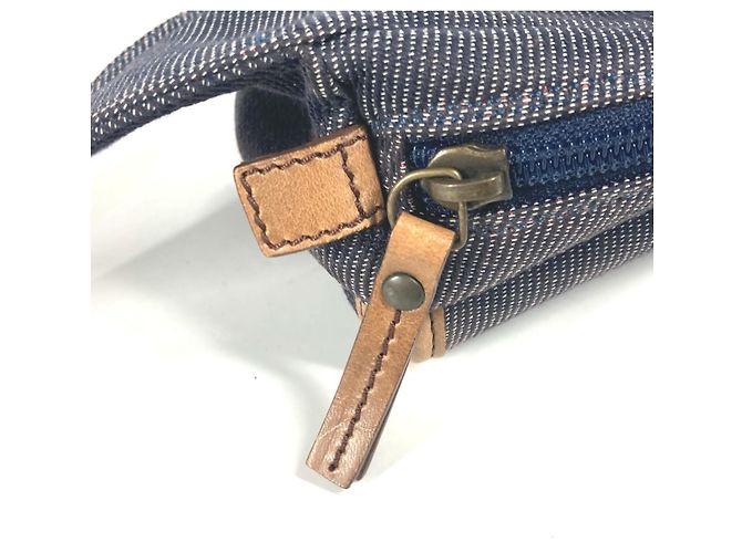 Borsa a tracolla Fendi Denim Rainbow Logo FF Blu Multicolore - vista 9