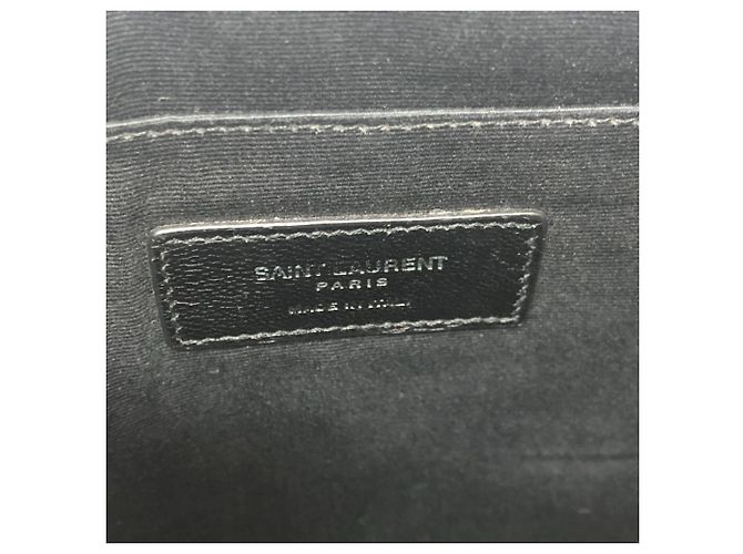 Clutch in pelle Saint Laurent Star Patch Nero - vista 9