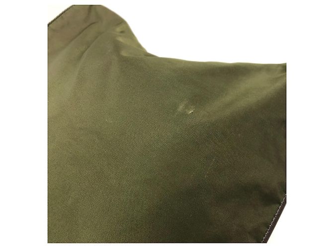 Sac bandoulière avec logo Triangle Prada Kaki - vue 5