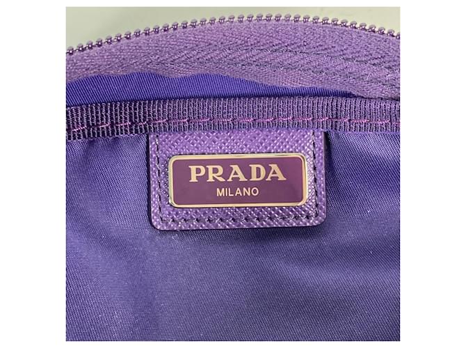 Prada 1NA350 Pochette con placca Triangle Porpora - vista 10
