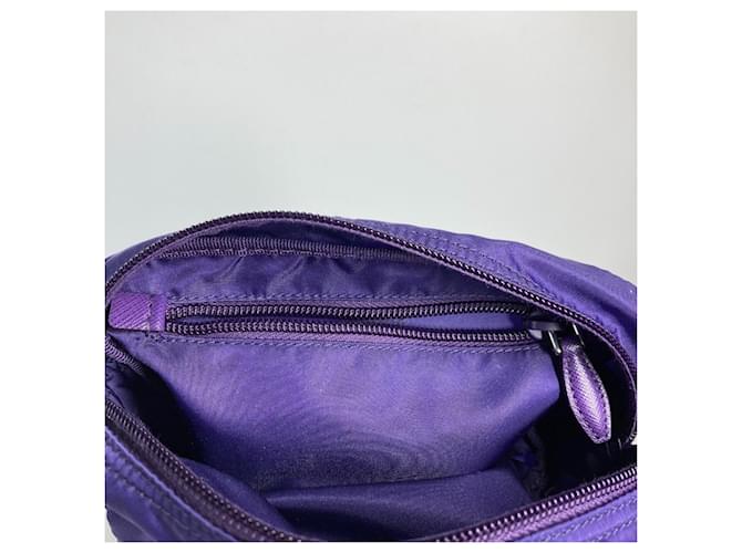 Prada 1NA350 Pochette con placca Triangle Porpora - vista 11