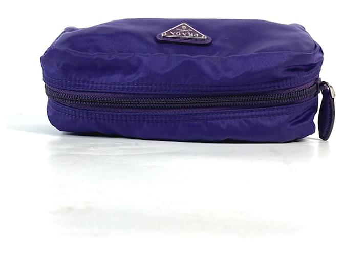 Prada 1NA350 Pochette con placca Triangle Porpora - vista 4