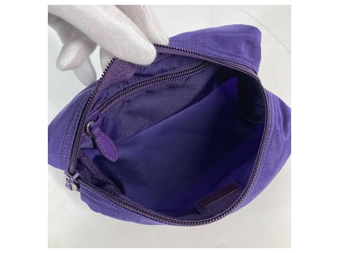 Prada 1NA350 Pochette con placca Triangle Porpora - vista 9