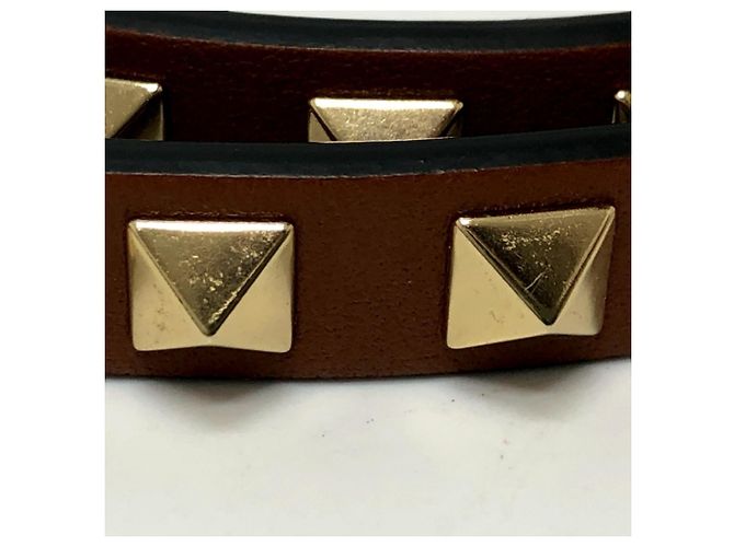 Valentino Brown Leather Studded Pet Lead - view 5