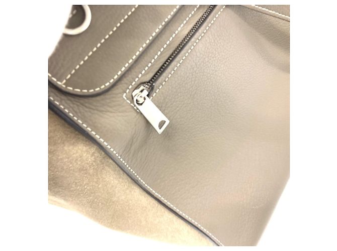 Céline Borsa Trapeze Celine in pelle marrone - vista 11