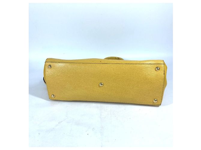 Bolso de hombro de cuero amarillo Fendi - vista 4