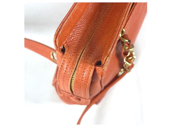 Chanel Caviar Leder Tote Bag Orange - Ansicht 10