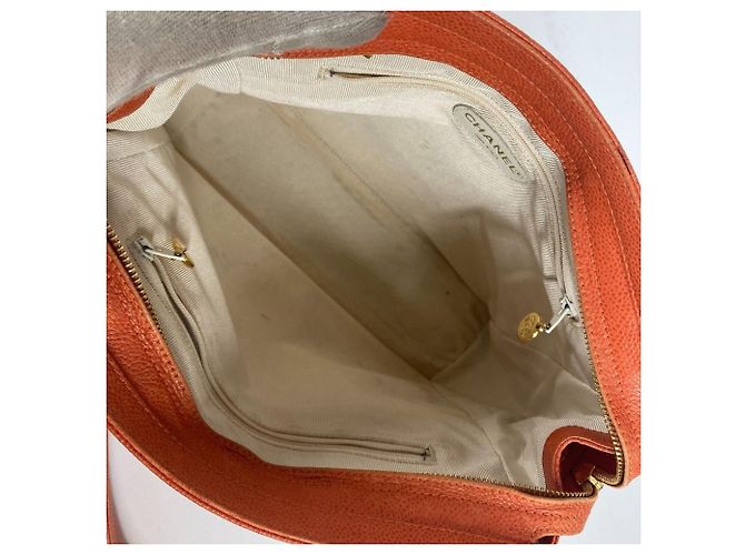 Chanel Caviar Leder Tote Bag Orange - Ansicht 13