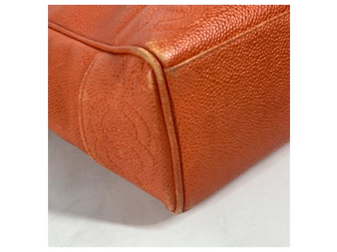 Chanel Caviar Leder Tote Bag Orange - Ansicht 7