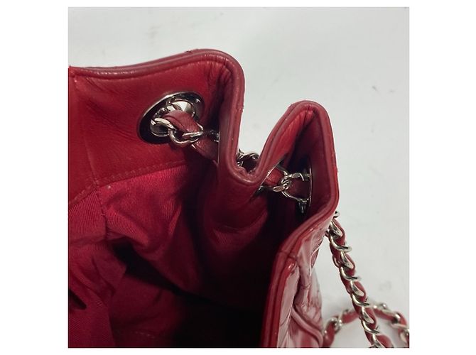 Borsa a tracolla Chanel CC Coco Mark Lipstick W Rosa Rosso - vista 14