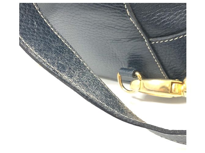 Hermès Borsa a tracolla in pelle blu navy Hermes - vista 10