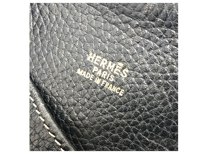 Hermès Borsa a tracolla in pelle blu navy Hermes - vista 12