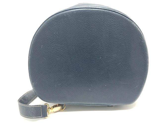 Hermès Borsa a tracolla in pelle blu navy Hermes - vista 3