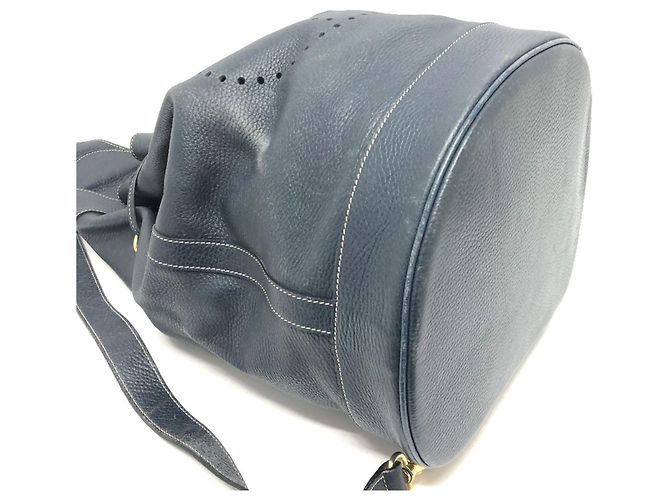 Hermès Borsa a tracolla in pelle blu navy Hermes - vista 4
