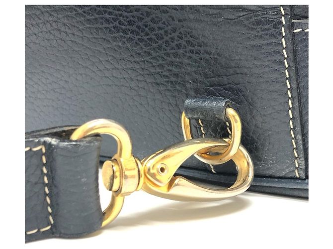 Hermès Borsa a tracolla in pelle blu navy Hermes - vista 9