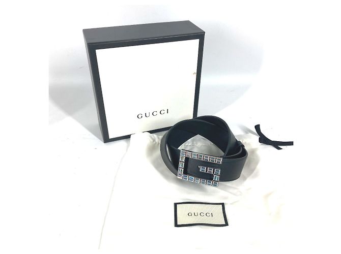 Gucci 550106 Sequin GG Crystal Gürtel Schwarz - Ansicht 5