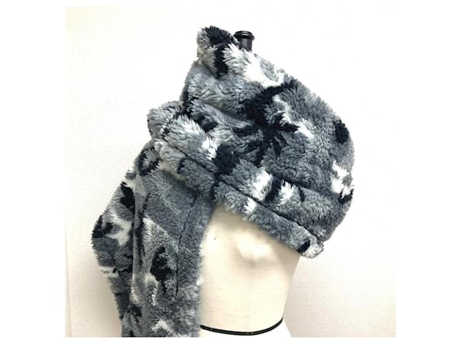 Balenciaga 673572 Stole Shawl Marrone Nero - vista 2