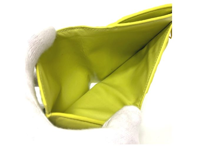 Cartera bi-fold de cuero verde Bottega Veneta - vista 10